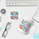 Personalized Medical Elements 11oz Ceramic Mug with Multicolour Name Appreciation Graduation Gift for Nurse Doctor Medical Student