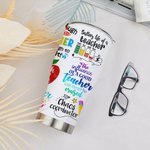 Personalised Teach Love Inspire 30oz Tumbler with Name Back to School Appreciation Gift for Teacher