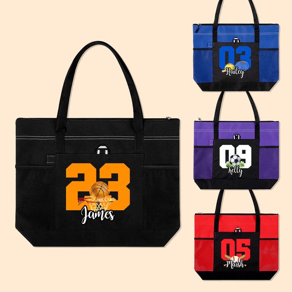 Bolsa de deporte personalizada de baloncesto béisbol con nombre y número Regalos de cumpleaños para amantes del deporte