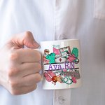 Personalized Medical Elements 11oz Ceramic Mug with Multicolour Name Appreciation Graduation Gift for Nurse Doctor Medical Student
