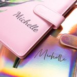 Personalized Multicolour Birth Flower 100 Envelopes Money Saving Challenge A5 Binder with Name Birthday Budget Accessories Gift for Family