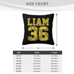 Personalisierte Multicolor Softball werfen Kissenbezug mit Name und Nummer Geburtstag Housewarming Geschenk für Softball Sportliebhaber