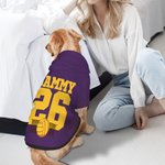 Personalized Multicolour Basketball Football Baseball Pullover Pet Dog Hoodie with Name Number Birthday Gift for Pet Lover Owner