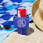 Personalisierte Multicolor Strand Tasse und Handy-Halter mit Text und Muster Strand Accessoire Graduierung Reise Geschenk für Outdoor-Liebhaber