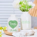 Personalized Family Will Always Be Connected By Heart Flower Ceramic Vase with 1-12 Names Birthday Home Decoration Gift for Family