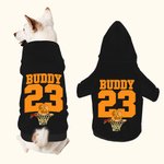 Personalized Multicolour Basketball Football Baseball Pullover Pet Dog Hoodie with Name Number Birthday Gift for Pet Lover Owner