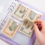 Personalized Multicolour Birth Flower 100 Envelopes Money Saving Challenge A5 Binder with Name Birthday Budget Accessories Gift for Family