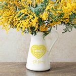 Personalized Family Will Always Be Connected By Heart Flower Ceramic Vase with 1-12 Names Birthday Home Decoration Gift for Family