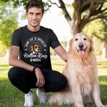 Personalised Multicolor Dad Mom of A Spoiled Rotten Dog Cat 100% Cotton T-shirt with Name Available Birthday Gift for Pet Lovers