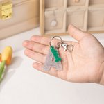 Personalizado Glitter Acrílico Nombre Inicial Llavero Bolsa Encanto Multicolor Disponible Regalo de Cumpleaños para Mujeres Niñas