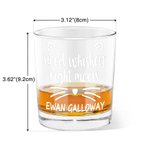 Personalized Need Whisky Right Meow Cute Cat 10oz Old Fashioned Whisky Rocks Glass with Engraved Name Birthday Party Gift for Cat Lovers