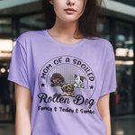 Personalised Multicolor Dad Mom of A Spoiled Rotten Dog Cat 100% Cotton T-shirt with Name Available Birthday Gift for Pet Lovers