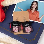 Divertidos Pendientes Colgantes de Acrílico Personalizados con el Nombre de la Cara de la Gorra de Graduación Regalo de Fiesta de Graduación para la Clase de 2025 Graduados