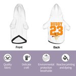 Personalized Multicolour Basketball Football Baseball Pullover Pet Dog Hoodie with Name Number Birthday Gift for Pet Lover Owner