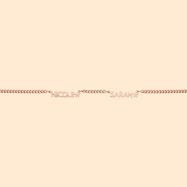 Personalized Minimalist Multiple Name Necklace with 1-6 Names and Icon Birthday Mother's Day Jewelry Gift for Women