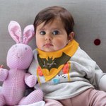 Personalized Bat Pumpkin Adjustable 100% Cotton Baby Bandana Bib with Name 1st Halloween Baby Shower Gift for Baby Girls Boys