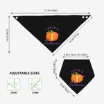 Personalized Bat Pumpkin Adjustable 100% Cotton Baby Bandana Bib with Name 1st Halloween Baby Shower Gift for Baby Girls Boys