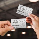 Personalized I'm Keeping You Forever Yours Holding Hands Wallet Card with Names Anniversary Birthday Gift for Couple