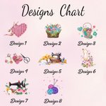 Personalized Crochet Knitting Theme Canvas Tote Bag with Name and Waterproof Liner Birthday Gift for Mom Grandma Sewing Lovers