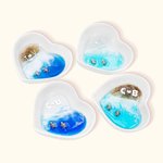 Personalized Sea Turtles Beach Heart Ceramic Ring Dish with Initials and Turtle Earrings Wedding Engagement Valentine's Day Gift for Women