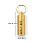 Personalisierte nicht Kokain Portable wasserdicht Messing Pillenetui Schlüsselanhänger mit eingraviertem Text Outdoor Reisen Camping Täglicher Gebrauc