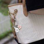 Personalized Pink Flower Clover Heart Lock Keychain with Initial Charm and She Believed She Could Disc Class of 2025 Graduation Gift for Graduates