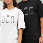 Personalizada Cute Pet Paw Unisex 100% Algodón Camiseta con Nombre de Mascota Divertido Regalo de Cumpleaños para Amantes del Perro Gato Dueños