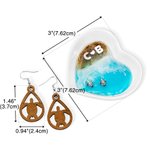 Personalized Sea Turtles Beach Heart Ceramic Ring Dish with Initials and Turtle Earrings Wedding Engagement Valentine's Day Gift for Women