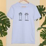 Personalizada Cute Pet Paw Unisex 100% Algodón Camiseta con Nombre de Mascota Divertido Regalo de Cumpleaños para Amantes del Perro Gato Dueños
