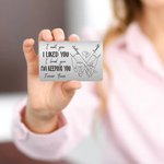 Personalized I'm Keeping You Forever Yours Holding Hands Wallet Card with Names Anniversary Birthday Gift for Couple