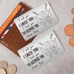Personalized I'm Keeping You Forever Yours Holding Hands Wallet Card with Names Anniversary Birthday Gift for Couple