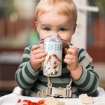 Personalised Farm Cow 12oz Food-Grade Stainless Steel Sippy Cup with Name and Dual Lid Birthday Gift for Toddler Kid