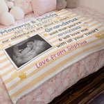 Personalisierte Multicolor Streifen Ich liebe dich schon so Baby Foto weiche Decke mit Namen Schwangerschaft Baby Dusche Geschenk für erste Papa Mama