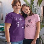 Personalised I am 29 Plus Middle Finger 100% Cotton T-shirt with Age Funny Birthday Party Gift for Family Friend