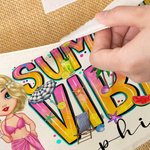 Sac Cabas en Toile de Jute Personnalisé avec Nom et Personnage Cadeau Anniversaire pour Femme