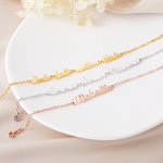 Personalized Adjustable Dainty Family 1-5 Nameplates Bracelet Jewellery Birthday Mother's Day Gift for Mom Grandma