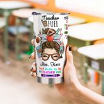 Personalized Cute Cartoon Women Teacher 20oz Name Tumbler with Straw Back to School Appreciation Gift for Teacher