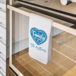 Personalisierte Familie wird immer durch Herz Waffel Gewebe 100% Baumwolle Küchentuch mit Nachnamen Home Decor Geschenk für Hausfrauen Newlywed verbun