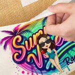 Sac en Toile de Jute Réutilisable Personnalisé avec Personnage et Nom Sac avec Pochette Cadeau Mariage à la Plage pour Femme