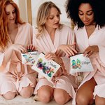 Occhiali da sole personalizzati a fiori Borsa da trucco portatile stile vacanze estive con nome accessorio da viaggio Matrimonio in riva al mare Regal