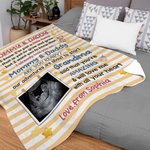 Personalisierte Multicolor Streifen Ich liebe dich schon so Baby Foto weiche Decke mit Namen Schwangerschaft Baby Dusche Geschenk für erste Papa Mama