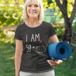 Personalised I am 29 Plus Middle Finger 100% Cotton T-shirt with Age Funny Birthday Party Gift for Family Friend