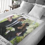 Personalised 1-6 Photos Collage Soft Warm Blanket with Name Date and Text Multicolor Available Birthday Anniversary Gift for Family Couple