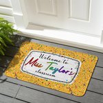 Personalized Multicolour Composition Book Welcome to Non-Slip Doormat with Name Teacher Appreciation Back to School Gift for Teacher