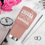 Personalizzato In My Engaged Era Future Mrs 30oz nome Tumbler con cannuccia e spazzola Engagement Bridal Shower Bachelorette Party Gift per le donne