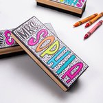 Personalized Dalmatian Spots Colourful Doodle Letter Whiteboard Chalkboard Rubber with Title and Name Back to School Thank You Gift for Teacher