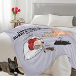 Personalized Happiness Is Hurkle Durkling with Pets Soft Throw Blanket with Name Birthday Gift for Dog Cat Pet Lovers