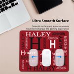 Personalized Word Clouds Non-slip Mouse Pad with Name Initial Desk Accessory Birthday Graduation Gift for Student Office Workers