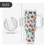 Personalizzato Mamma e bambini mano nella mano Fiori 3D 40 oz Tumbler isolato con nomi e cannuccia Regalo per la festa della mamma nonna