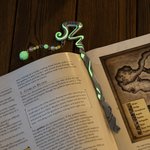 Personalized Luminous Staff Beads Bookmark with Name Birthday Fantasy Gift for Book Lovers